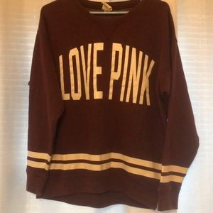 Victoria Secret Pink Maroon Sweatshirt